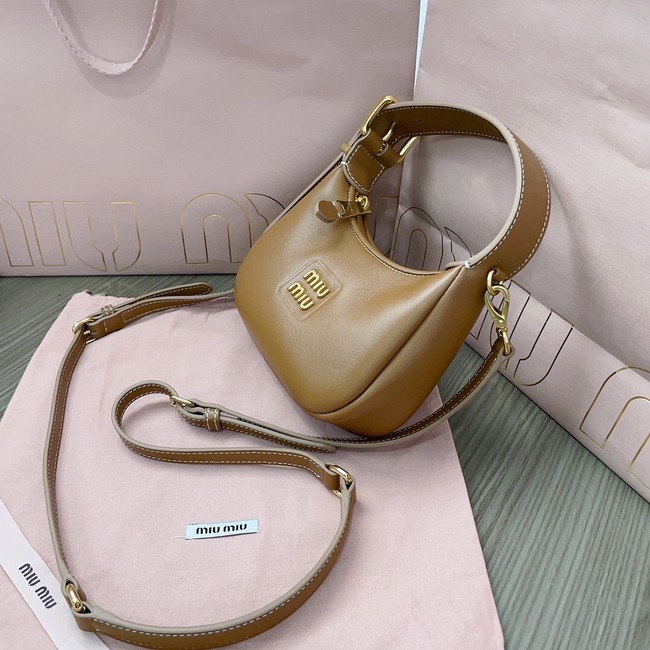 MIU MIU Original Leather Top Handle Bag 5BC161 Apricot