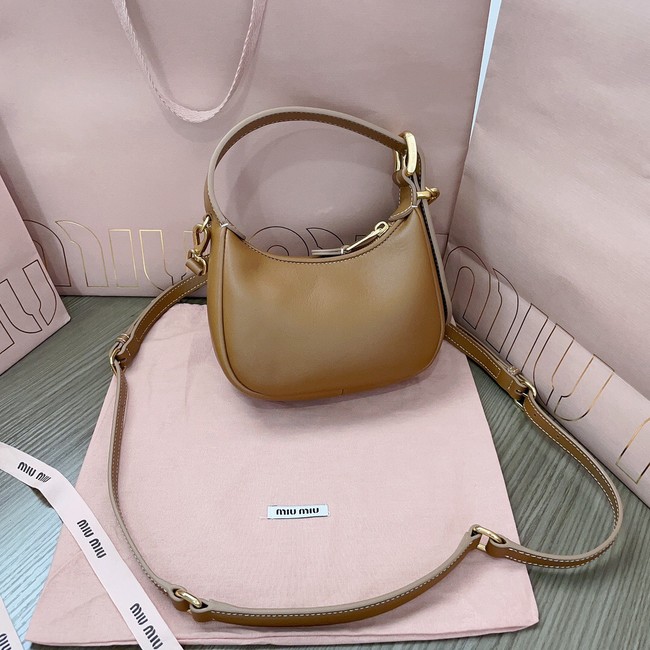 MIU MIU Original Leather Top Handle Bag 5BC161 Apricot