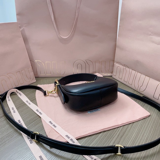 MIU MIU Original Leather Top Handle Bag 5BC161 black