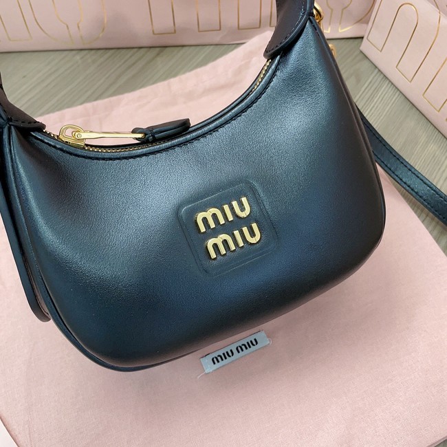 MIU MIU Original Leather Top Handle Bag 5BC161 black