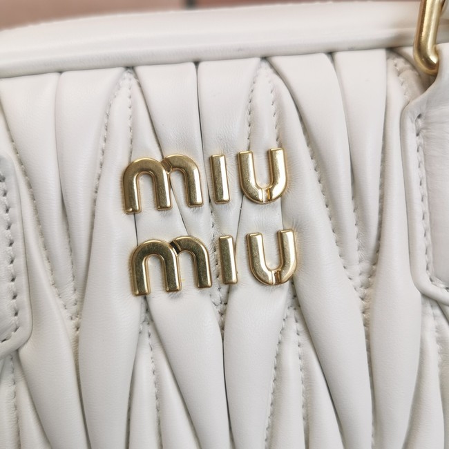 Miu Miu Wander Matelasse Original Sheepskin Bag 2BB124 white