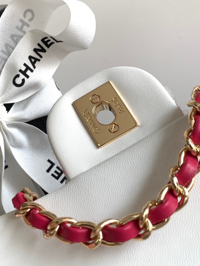 CHANEL SMALL FLAP BAG AS4561 White& Blue&Pink & green