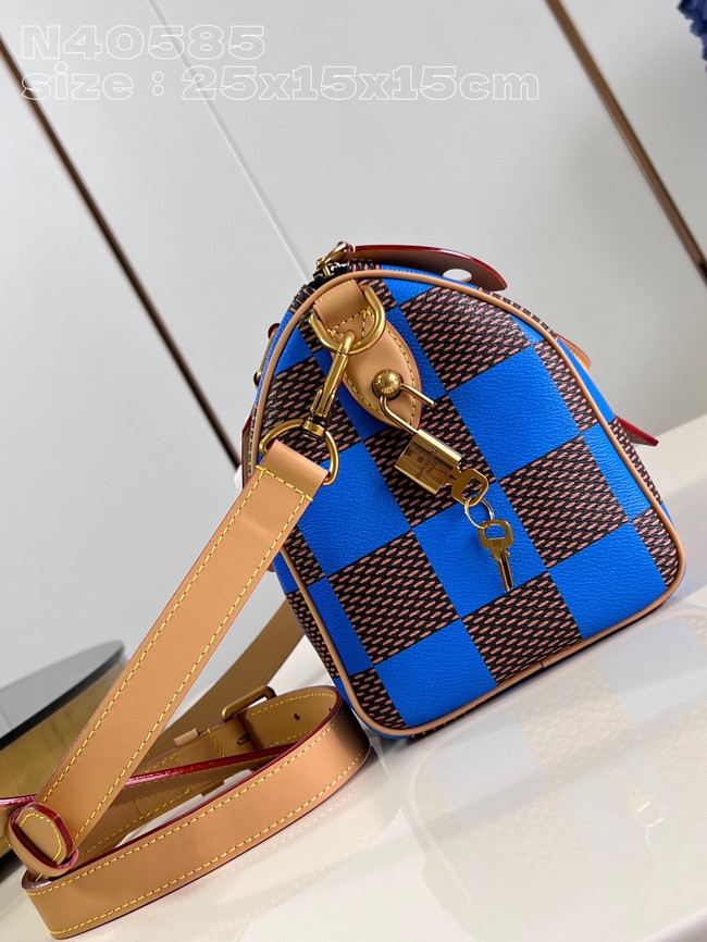 Louis Vuitton Speedy 25 Bandouliere Damier Pop N40585 Blue