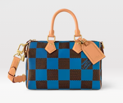 Louis Vuitton Speedy 25 Bandouliere Damier Pop N40585 Blue