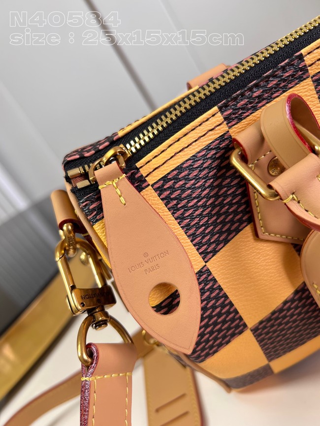 Louis Vuitton Speedy 25 Bandouliere Damier Pop N40585 Yellow