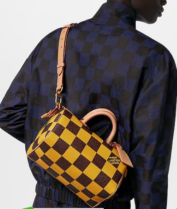 Louis Vuitton Speedy 25 Bandouliere Damier Pop N40585 Yellow