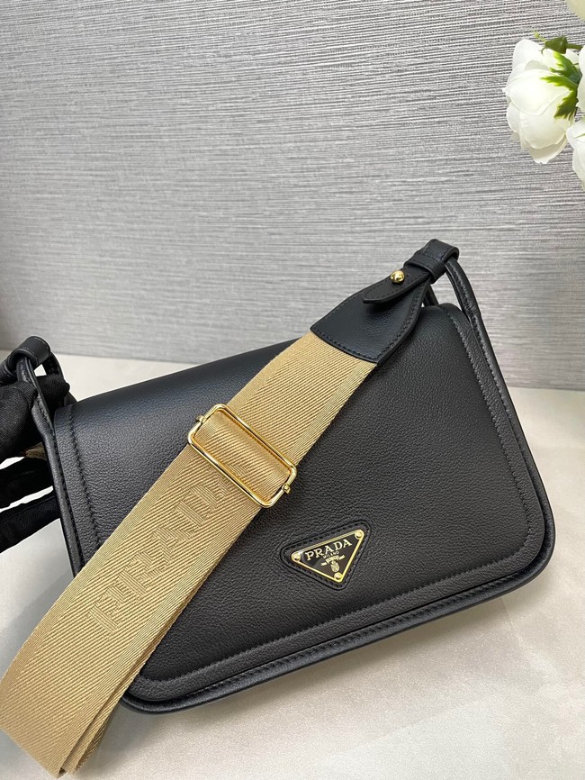 Prada Leather shoulder bag 1BD372 black