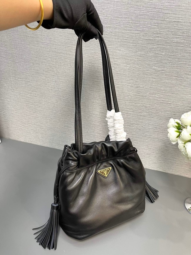 Prada Leather shoulder bag 1BG541 black