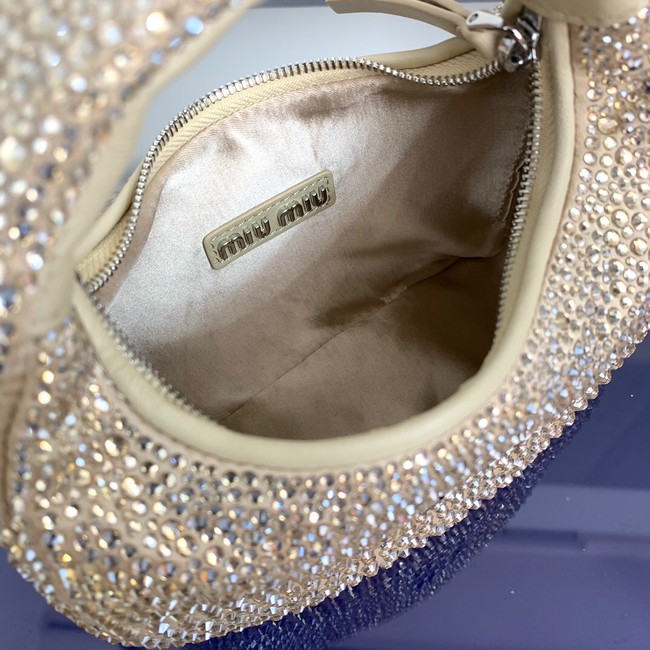 Miu Miu imitation crystal Bag 500782 Apricot