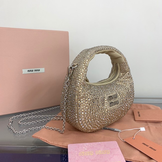 Miu Miu imitation crystal Bag 500782 Apricot