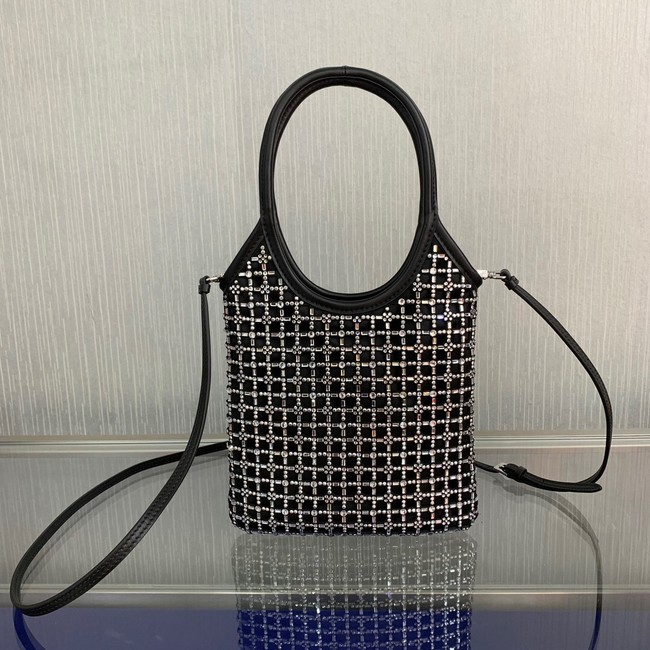 Miu Miu imitation crystal Shoulder Bag 500281 black