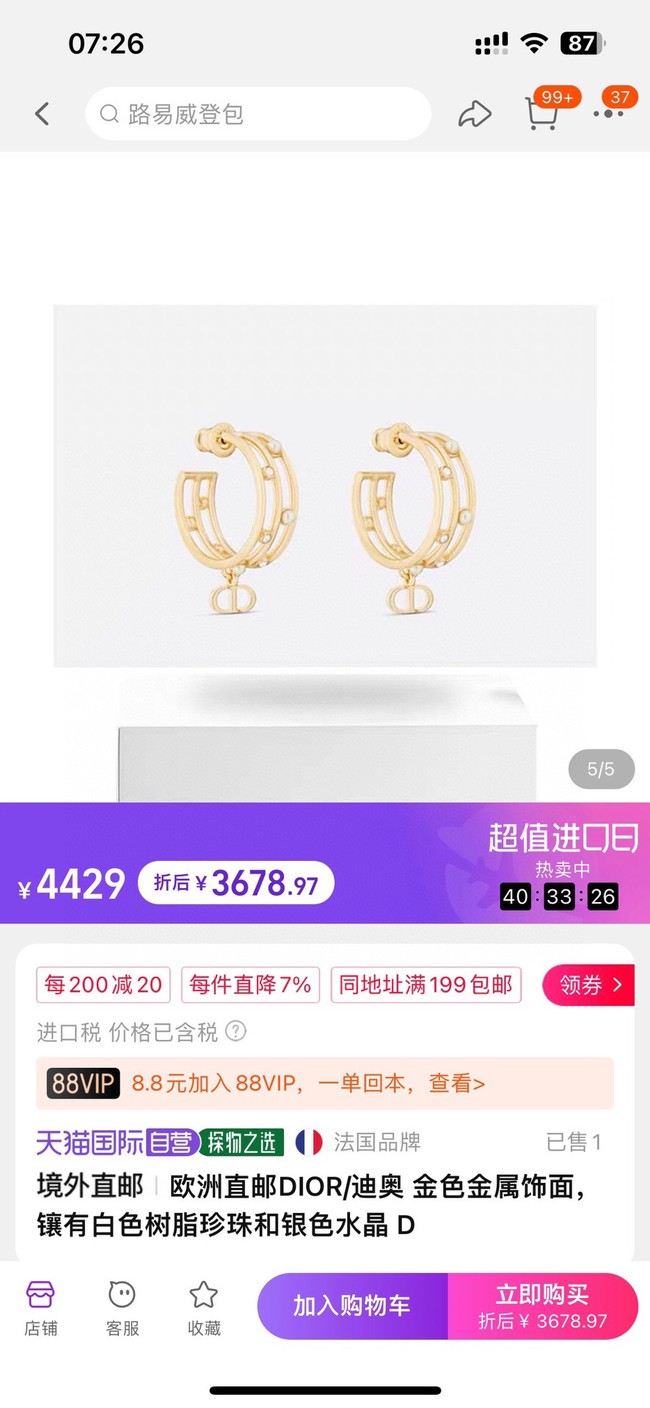 Dior Earrings CE14376