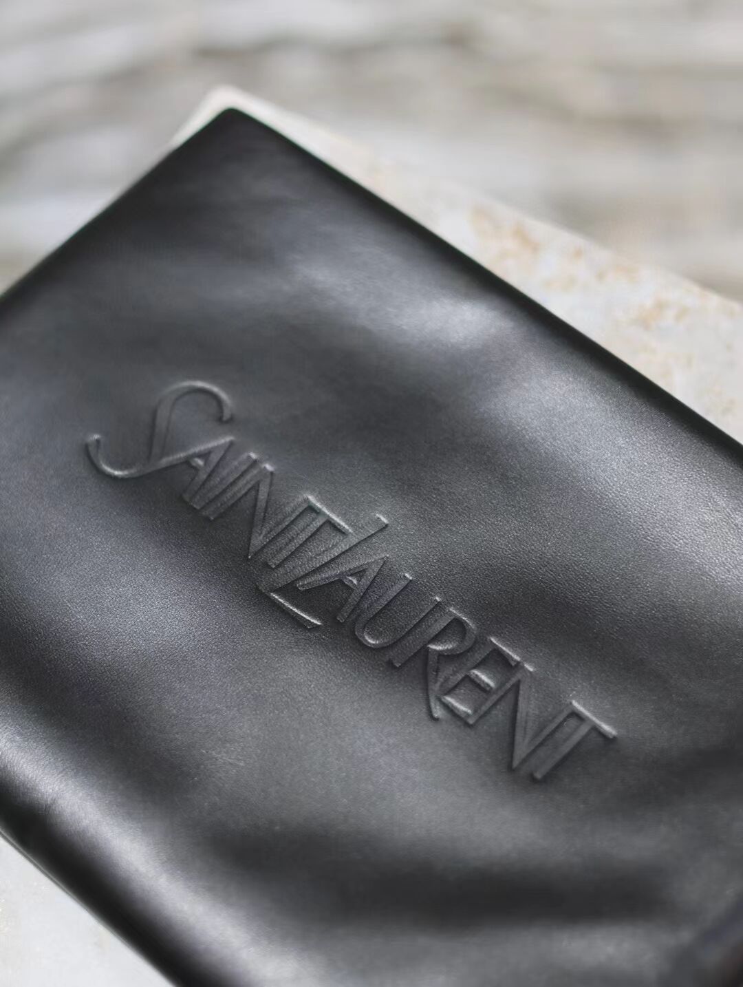 SAINT LAURENT CALYPSO LARGE POUCH IN LAMBSKIN 778943-1 black