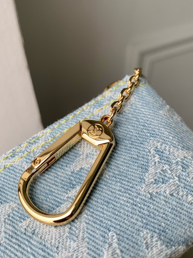 Louis Vuitton Key Pouch M82961 Sky Blue Denim