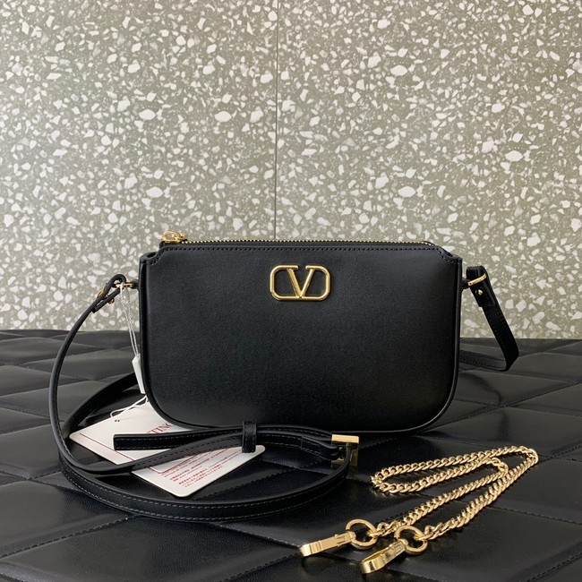 VALENTINO Mini VLOGO SIGNATURE calfskin bag MZ079 black