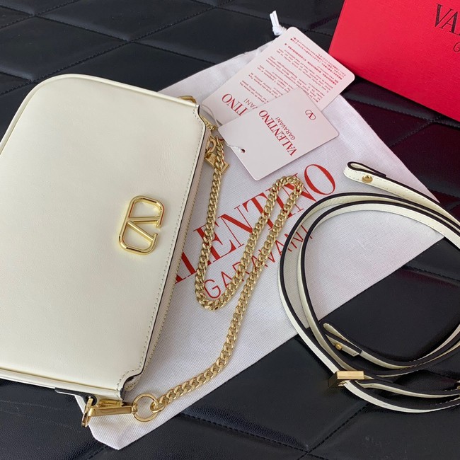 VALENTINO Mini VLOGO SIGNATURE calfskin bag MZ079 white