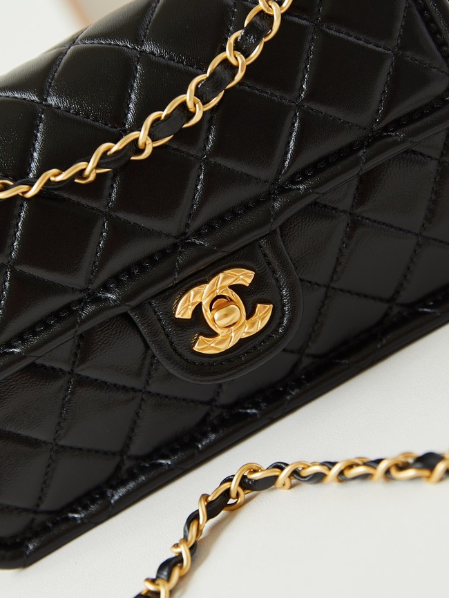 CHANEL FLAP BAG Lambskin AS4687 black