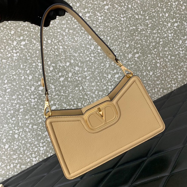 VALENTINO Mini VLOGO SIGNATURE calfskin bag 0119 Apricot