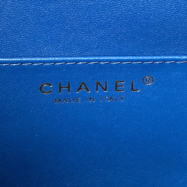 Chanel FLAP BAG WITH TOP HANDLE AS6261 blue