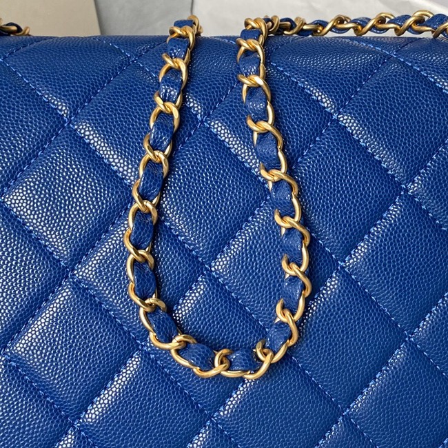 Chanel FLAP BAG WITH TOP HANDLE AS6261 blue