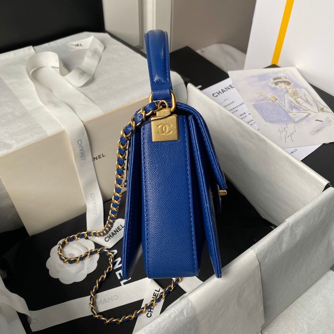 Chanel FLAP BAG WITH TOP HANDLE AS6261 blue