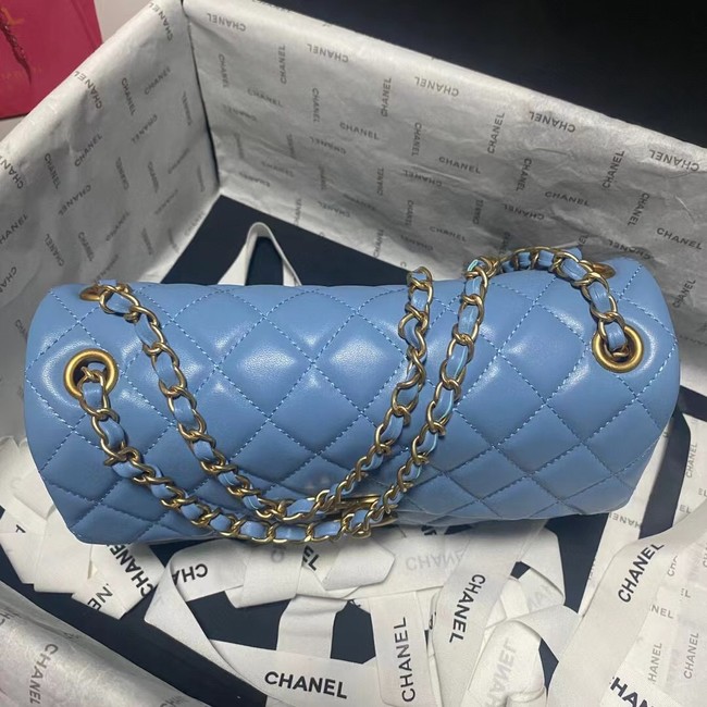 CHANEL FLAP BAG Lambskin 23365 blue