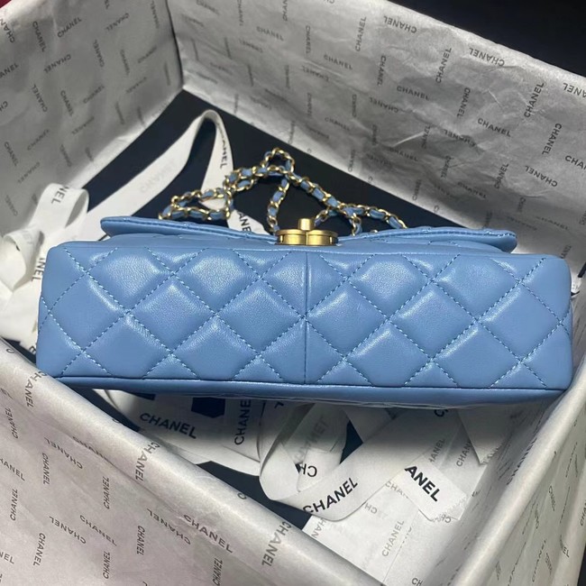 CHANEL FLAP BAG Lambskin 23365 blue