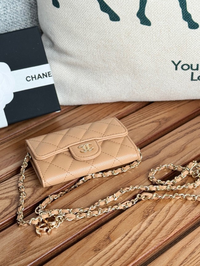 Chanel MINI BELT BAG Gold-Tone Metal A81081 Apricot