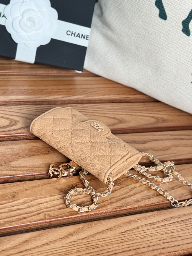 Chanel MINI BELT BAG Gold-Tone Metal A81081 Apricot