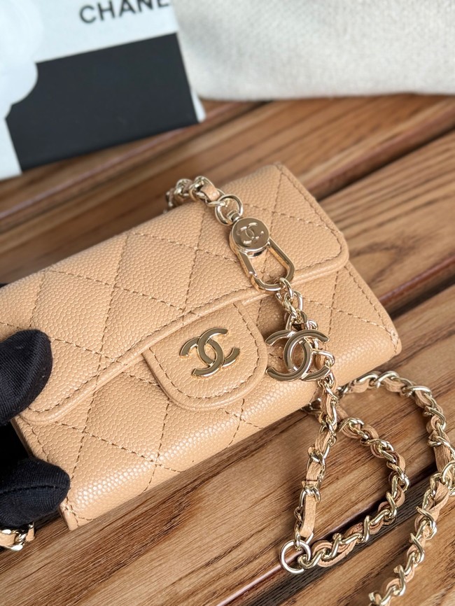 Chanel MINI BELT BAG Gold-Tone Metal A81081 Apricot