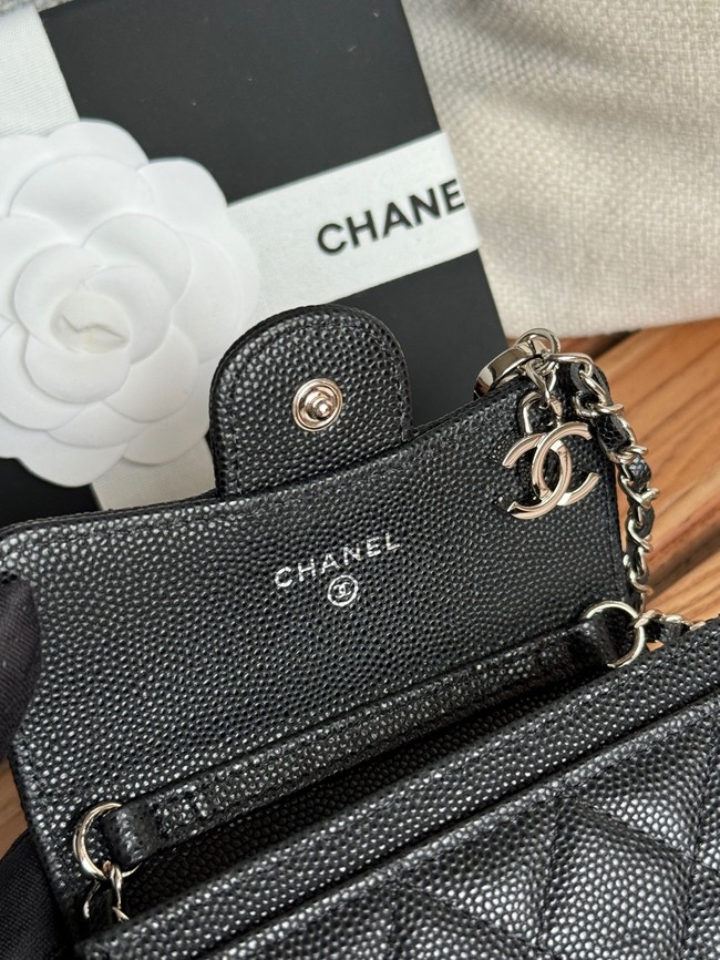 Chanel MINI BELT BAG Gold-Tone Metal A81081 black