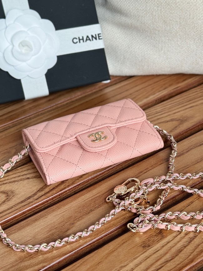 Chanel MINI BELT BAG Gold-Tone Metal A81081 pink