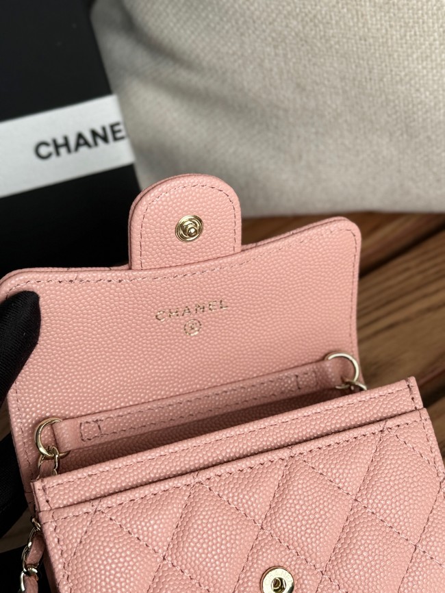 Chanel MINI BELT BAG Gold-Tone Metal A81081 pink