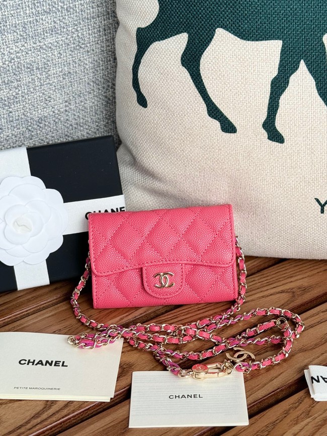 Chanel MINI BELT BAG Gold-Tone Metal A81081 rose