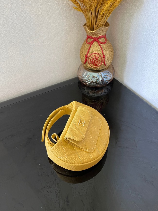 Chanel POUCH Lambskin & Gold-Tone Metal AP3467 yellow