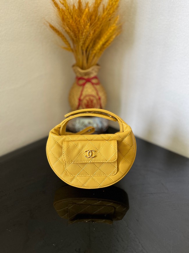 Chanel POUCH Lambskin & Gold-Tone Metal AP3467 yellow