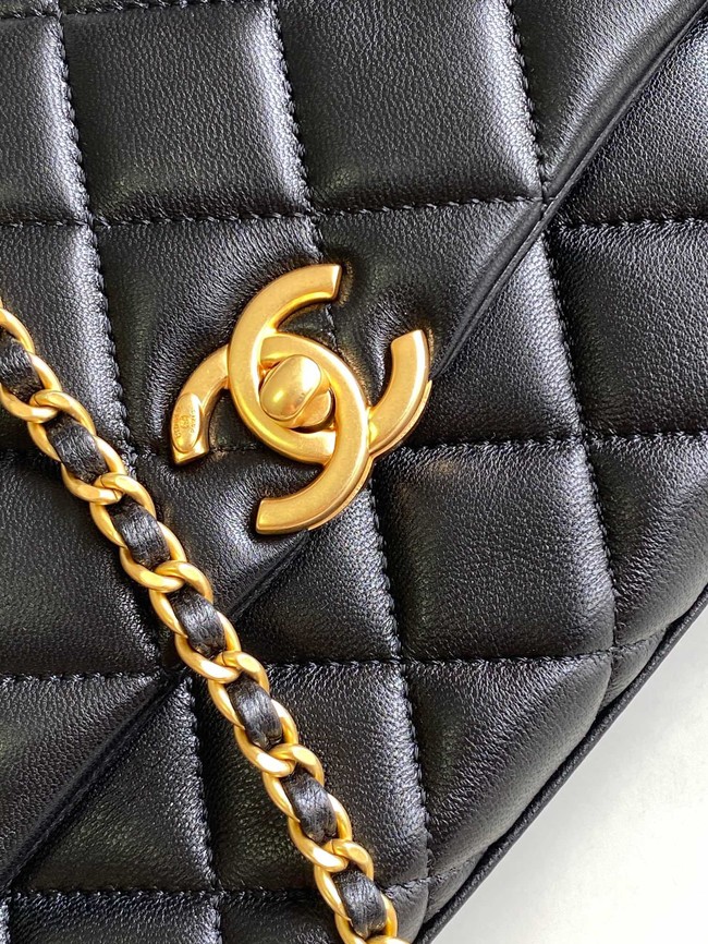 Chanel SMALL FLAP BAG WITH TOP HANDLE AS4997 BLACK