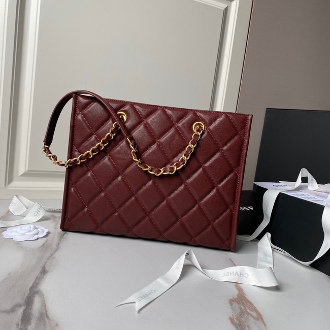 Chanel SMALL SHOPPING BAG AS4940 Dark Burgundy