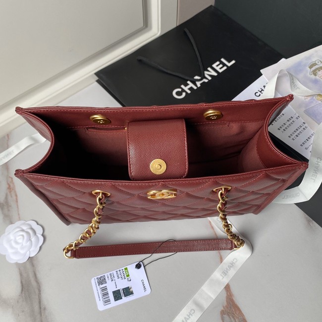 Chanel SMALL SHOPPING BAG AS4940 Dark Burgundy