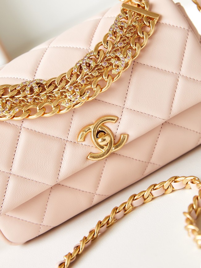 CHANEL 24C MINI FLAP BAG AS4595 pink