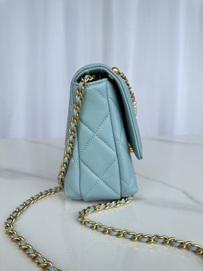 Chanel FLAP BAG AS5011 SKY BLUE