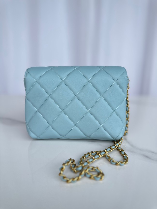 Chanel MINI FLAP BAG AS4986 SKY BLUE