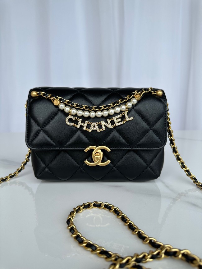 Chanel MINI FLAP BAG AS4986 black