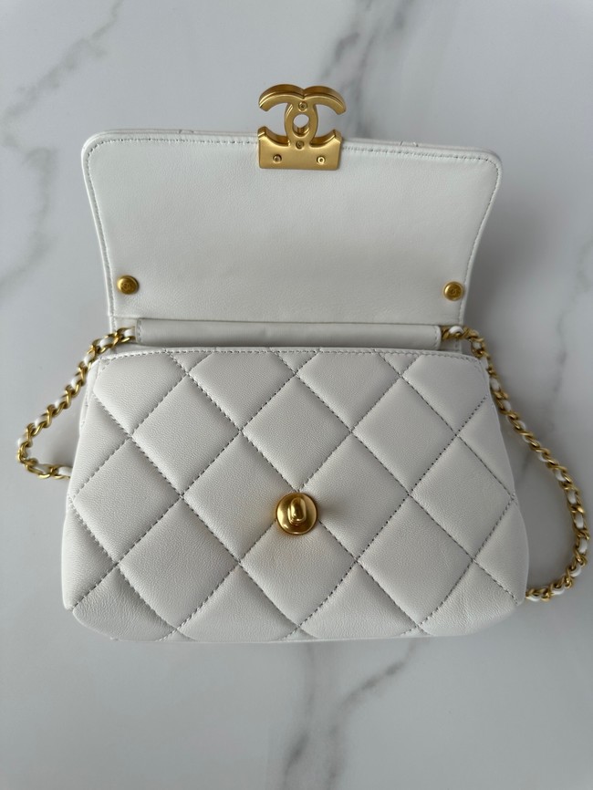 Chanel MINI FLAP BAG AS4986 white