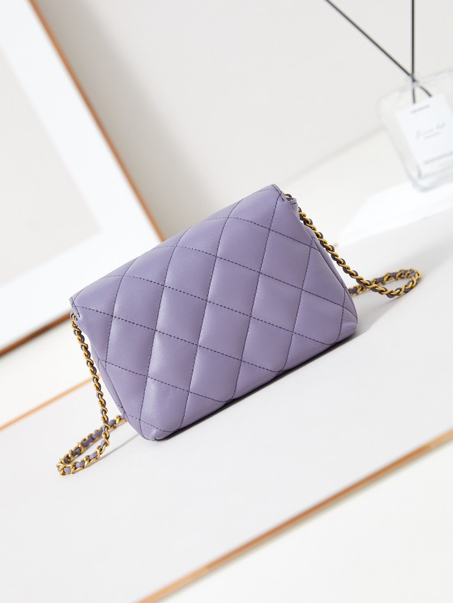 Chanel MINI FLAP BAG AS4986 Light Purple