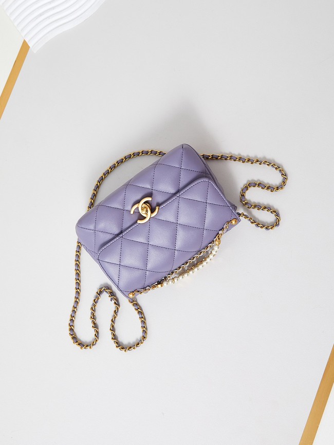 Chanel MINI FLAP BAG AS4986 Light Purple