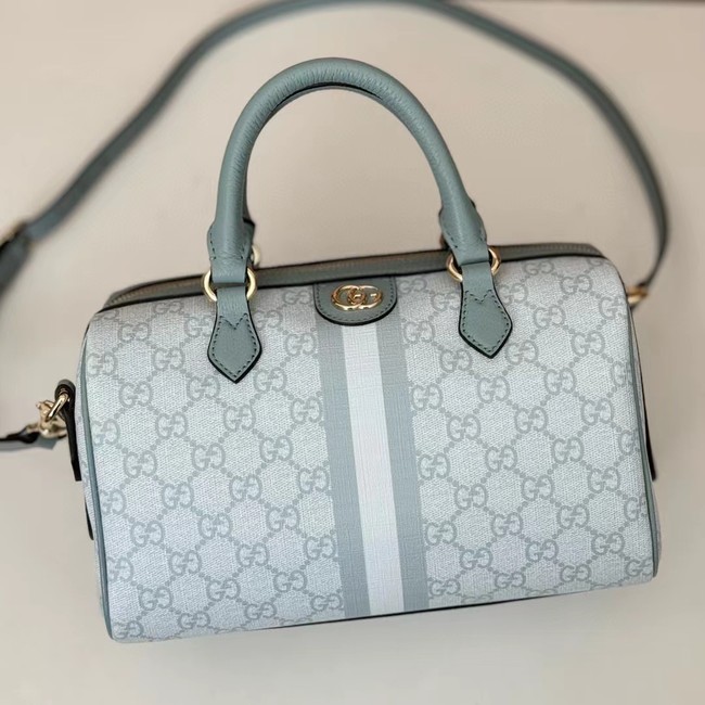 GUCCI OPHIDIA GG SMALL TOP HANDLE BAG 772061 Dusty blue