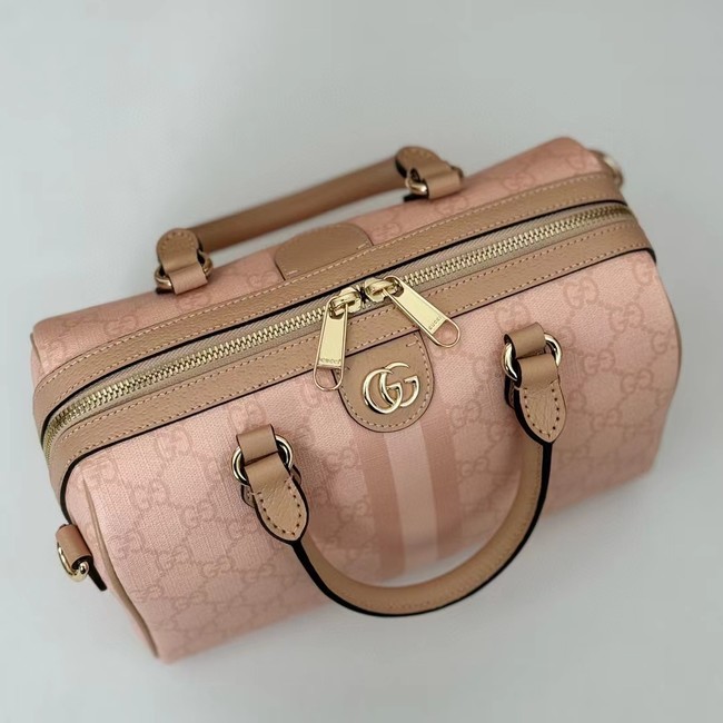 GUCCI OPHIDIA GG SMALL TOP HANDLE BAG 772061 Dusty pink