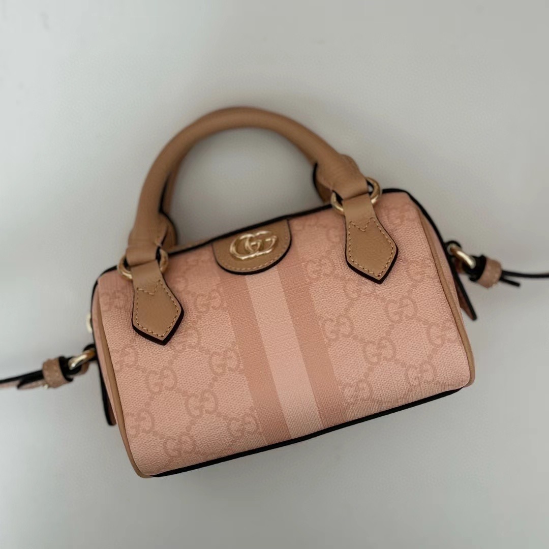 GUCCI OPHIDIA GG SUPER MINI BAG 781490 Dusty pink