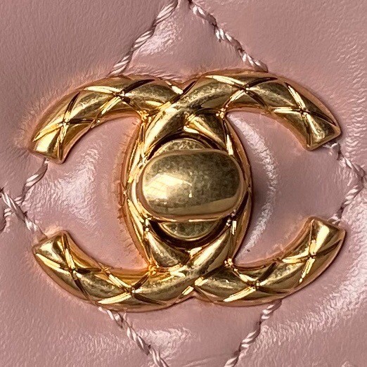 Chanel FLAP BAG WITH TOP HANDLE AS92990 pink